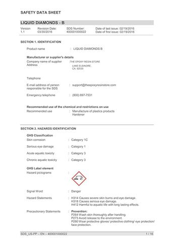 Liquid Diamonds Casting Epoxy Resin 1.5 Gallon kit Non Toxic FDA Compliant in Saudi Arabia