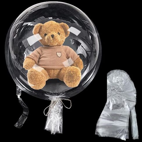 10Pcs Pre Stretched Extra Wide Mouth BoBo Balloons, 30 Inch Large Clear Stuffing Ball, Giant Transparent Balloons for Valentine's Day/Baby Shower/Christmas/Wedding/Birthday Party Decoration in Saudi Arabia