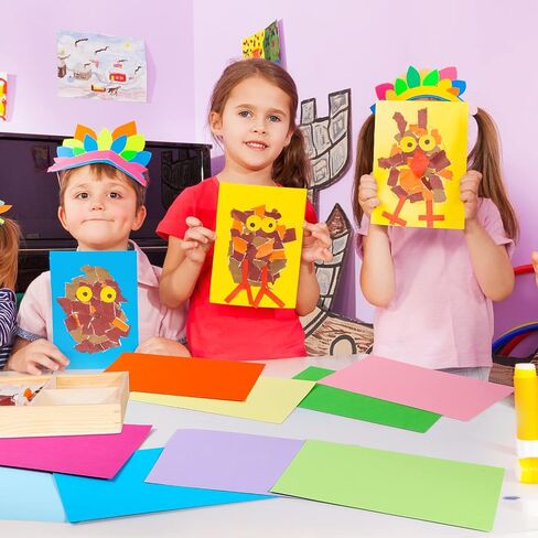 480 قطعة من الورق السميك من شركةthenshop، 16 لونًا متنوعًا 250 جرامًا للمتر المربع 8.3 × 11.7 A4، بناء ثقيل الوزن وسميك على الوجهين، ورق ملون مطبوع من أجل صناعة القصاصات الفنية بنفسك، حفلة مدرسية in Saudi Arabia