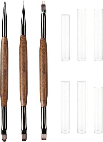 EORTA 3 Pcs Dual Tip Travel Watercolor Brushes, 6 Tips Professional Nylon Paint Brush for Artist Acrylic Oil Gouache Watercolor Ink Oil Tempera Body Detailing Nail Art, 6 Different Brush Heads in Saudi Arabia