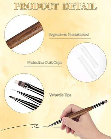 EORTA 3 Pcs Dual Tip Travel Watercolor Brushes, 6 Tips Professional Nylon Paint Brush for Artist Acrylic Oil Gouache Watercolor Ink Oil Tempera Body Detailing Nail Art, 6 Different Brush Heads in Saudi Arabia