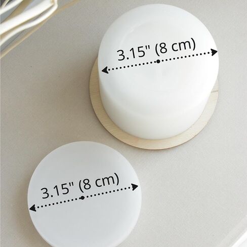 Silicone Jar Molds with Lids & Wooden Rings – Set of 2 Candle Jars for Plaster, Cement & Resin – Perfect Smooth Containers for Candle Making & Home Décor - Form Me™ in Saudi Arabia