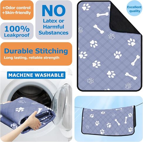 Pee Pads for Dogs Washable,Reusable Pee ,Waterproof & Non-Slip,Used for Pet Training,Whelping Pads,Crate Mats for Dog Cages in Saudi Arabia