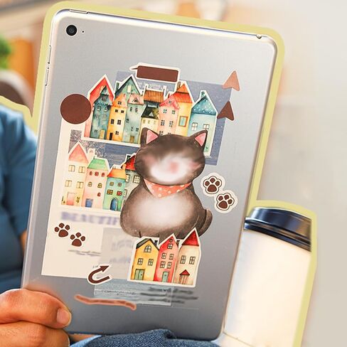 ملصقات سجل القصاصات الأزهار، شريط Town House PET، ملصقات سجل القصاصات للمجلة غير المرغوب فيها، ديكور لوازم سجل القصاصات، الطراز 15 in Kuwait