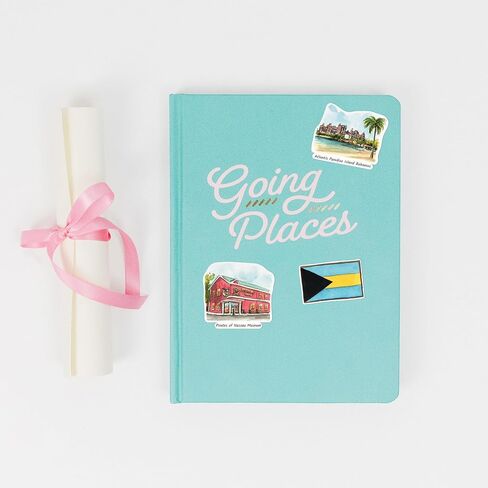 Navy Peony Blissful Bahamas Travel Stickers (28pcs) - Hand-Illustrated, Tropical, Caribbean, Bahamian-Themed Decals for Journals, Scrapbooks, Luggage in Saudi Arabia