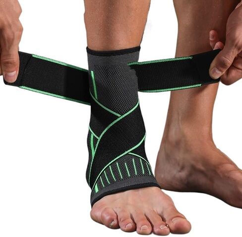 1 PCS Protective Football Ankle Support Basketball Ankle Brace Compression Nylon Strap Belt Ankle Protector(Black,L-XL) in Saudi Arabia