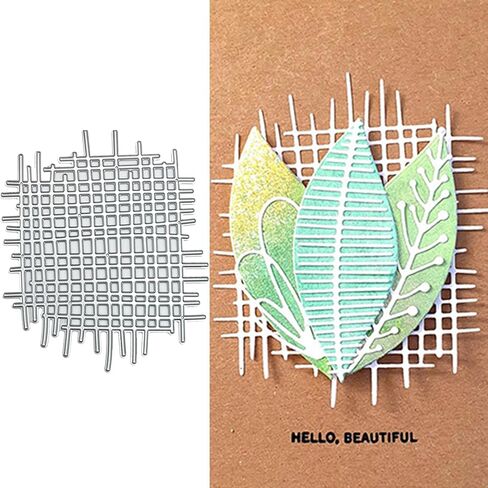 3D Backgrounds Frame Metal Cutting Die for Scrapbooking, Embossing Tool Die Cuts, DIY Album Card Making Decor Art Craft, Perfect for Wedding Birthday Graduation Shower Holidays (Grid 4.13 x 3.46 in) in Saudi Arabia