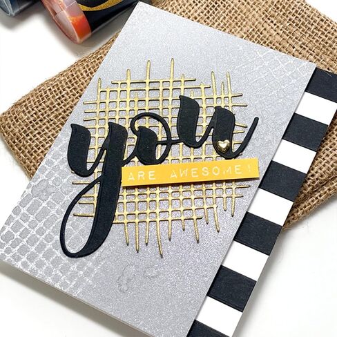 3D Backgrounds Frame Metal Cutting Die for Scrapbooking, Embossing Tool Die Cuts, DIY Album Card Making Decor Art Craft, Perfect for Wedding Birthday Graduation Shower Holidays (Grid 4.13 x 3.46 in) in Saudi Arabia