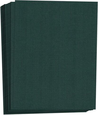Hamilco Colored Cardstock Scrapbook Paper 8x10 Linen Textured Color Card Stock Paper Sacramento Green 80 lb Cover 50 Pack in Saudi Arabia