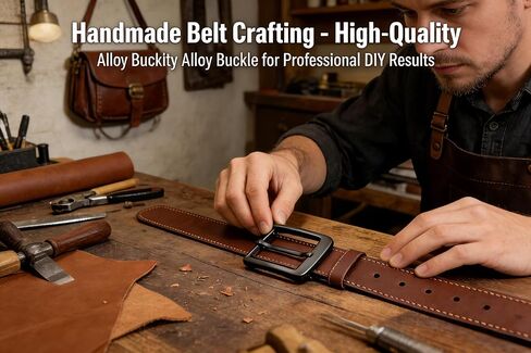 1.5-Inch (38-40 mm) Square Belt Buckle – Single-Prong Metal Replacement for Leather Belts in Saudi Arabia