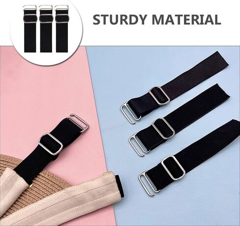 Yardwe 4Pcs Adjustable Hat Extender Strap with Snapback Buckle for Cap Size Adjustment Durable Elastic Replacement Buckles for Outdoor Sports and Travel in Kuwait