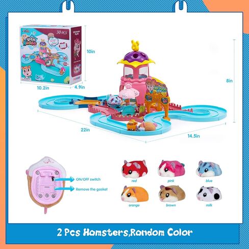Hamster Track Toys for 5 Years Old Girl Gift,Pets Set Toys for 3 4 5 6 7 Years Old Girls Birthday Gifts in Saudi Arabia