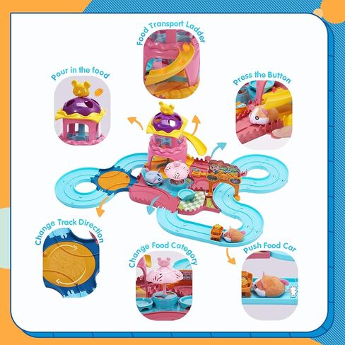 Hamster Track Toys for 5 Years Old Girl Gift,Pets Set Toys for 3 4 5 6 7 Years Old Girls Birthday Gifts in Saudi Arabia