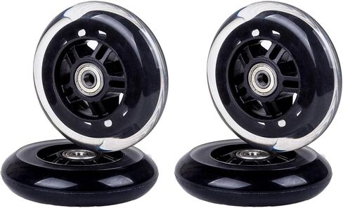 Little World Scooter Wheels Pair - 2Pcs Scooter Replacement Wheels - 100mm Pro Stunt Scooter Replacement Wheels - Quality Scooter Wheels for Smooth Ride in Kuwait