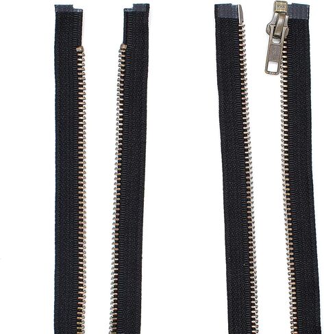 41" Jacket Zipper Medium Weight YKK #5 Antique Brass ~ Separating ~ 580 Black (1 Zipper/Pack) in Saudi Arabia