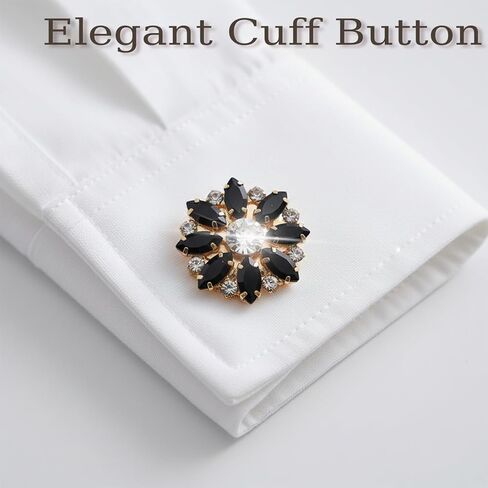 3 Pcs Button Covers for Women Blouses,Button Covers for Women with Crystal Decorative,Black Detachable Buttons Cover with Rainstone,Use to Womens Jeans and Blouses Sewing Decorative in Saudi Arabia