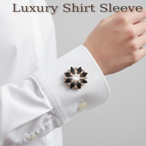 3 Pcs Button Covers for Women Blouses,Button Covers for Women with Crystal Decorative,Black Detachable Buttons Cover with Rainstone,Use to Womens Jeans and Blouses Sewing Decorative in Saudi Arabia