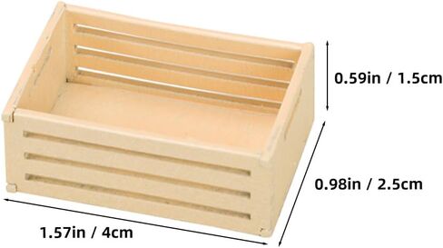 Totority Mini Storage Baskets 6pcs for Dollhouse and Supermarket Shelf, Durable Wooden Miniature Organizers for Warehouse Scene, Space-Saving Design, Perfect for Collectors and Hobbyists in Saudi Arabia
