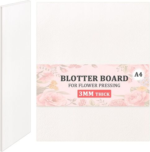 Blotting Board 3mm Thick A4 Natural Fiber Blotting Paper for Flower Pressing - 2 Pack | Highly Absorbent & Reusable Sheets for Herbarium, Crafts & Calligraphy in Saudi Arabia