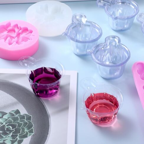 40ml Disposable Plastic Resin Mixing Cups, 150 Pieces 40ml Small Paint Cup Clear Disposable Plastic Measuring Cups for Mixing Paint, Stain, Epoxy, DIY Resin Crafts in Saudi Arabia