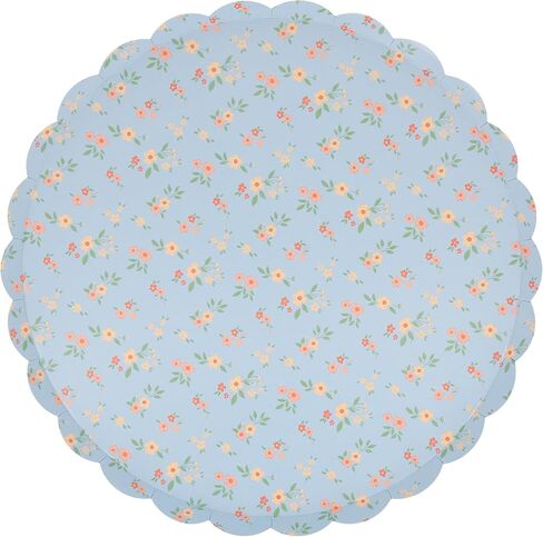 Meri Meri Floral Paper Plates (Pack of 8), Floral Disposable Plates for Party, Scalloped Edge, 2 Sizes (Dinner and Side) in Saudi Arabia
