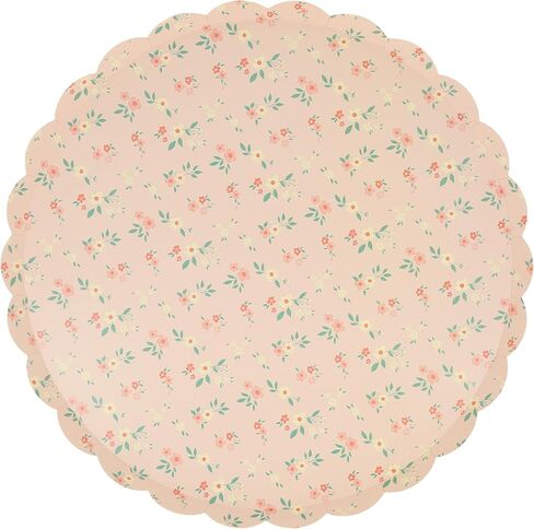 Meri Meri Floral Paper Plates (Pack of 8), Floral Disposable Plates for Party, Scalloped Edge, 2 Sizes (Dinner and Side) in Saudi Arabia