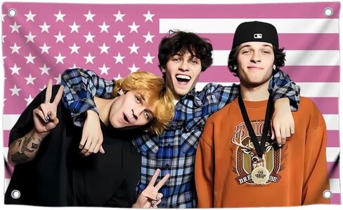 3x5 Ft American Triplets Single Sided Flag with 4 Grommets - Funny Polyester Tapestry Banners for Bedroom College Dorm Concert Bar Decor - Triplets Flag Polyester Decor for Indoor or Outdoor in Saudi Arabia