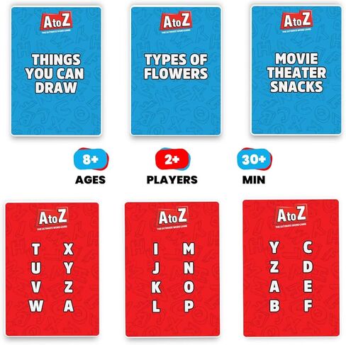 Viral Studios A to Z – Fast-Paced Word Game for Families & Game Nights – Race The Timer, Flip Letters & Shout Answers – Fun Card Game for Kids, Teens & Adults, Ages 8+, 2+ Players in Saudi Arabia