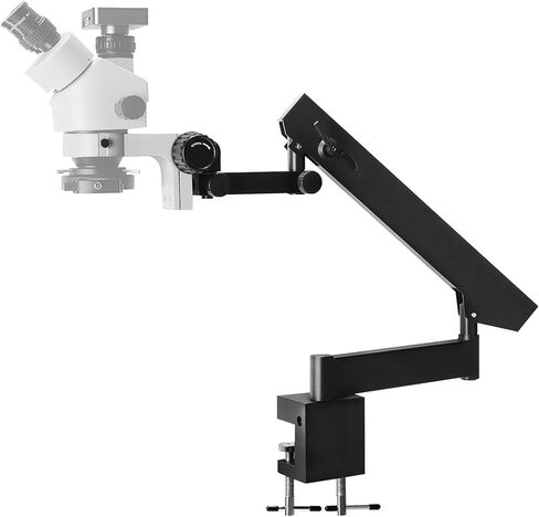 Articulating Stand for Stereo Microscopes with Table Clip Foldable Microscope Bracket Adjusted Up and Down Aluminum Alloy Microscope Stand Holder for Digital Microscopes in Kuwait