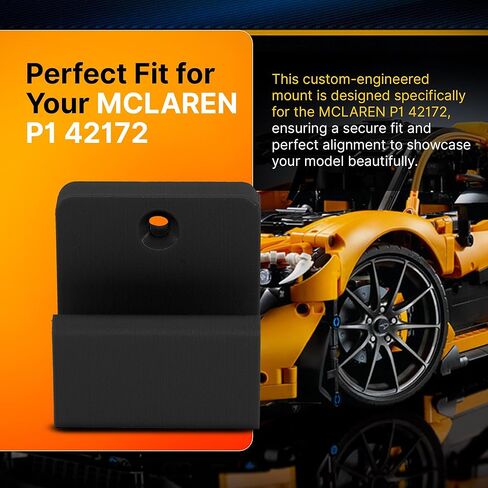 SplashNColor Wall Mount for Lego - Secure ABS Wall Hook & Hanging Display Solution for MCLAREN P1 42172 – Showcase Your Builds in Style! – Space-Saving Wall Decor - 1 Pack (Black) in Saudi Arabia