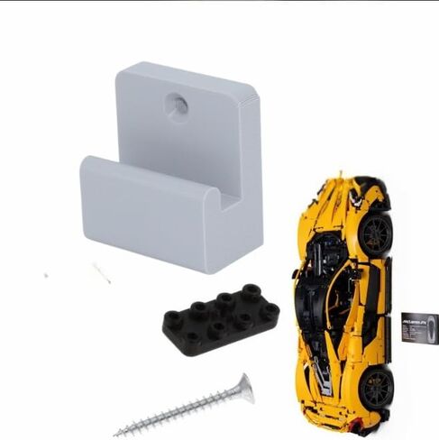 SplashNColor Wall Mount for Lego - Secure ABS Wall Hook & Hanging Display Solution for MCLAREN P1 42172 – Showcase Your Builds in Style! – Space-Saving Wall Decor - 1 Pack (Black) in Saudi Arabia