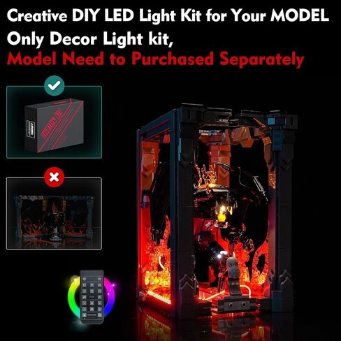 طقم إضاءة متوافق مع Lego 10367 Balrog Book Nook - لا يوجد نموذج فقط، ملحقات إضاءة LED متوافقة مع ديكور رف كتب Lego Inferno (إصدار RC) in Saudi Arabia