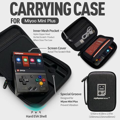 Miyoo Mini Plus Case, Custom Portable Case Protective Carrying Case for Miyoo Mini Plus, Durable and Stylish, Perfect for Travel and Storage in Saudi Arabia