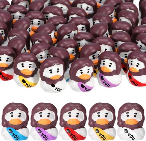 Soulchen 60 Pcs Mini Resin Ducks with Jesus Figurines, Cute Tiny Ducks for DIY Cake Decorations, Ornaments, Crafts & Moss Landscape Projects in Saudi Arabia