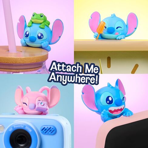 Disney Stitch Attachmeez 2-Pack - Collectible Surprise Mini Figure Blind Box, Hangs Off Books, Phones, Cups & More, UNbox, Attach & Display, for Kids, Fans & Collectors by Just Play in Saudi Arabia