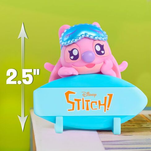 Disney Stitch Attachmeez 2-Pack - Collectible Surprise Mini Figure Blind Box, Hangs Off Books, Phones, Cups & More, UNbox, Attach & Display, for Kids, Fans & Collectors by Just Play in Saudi Arabia
