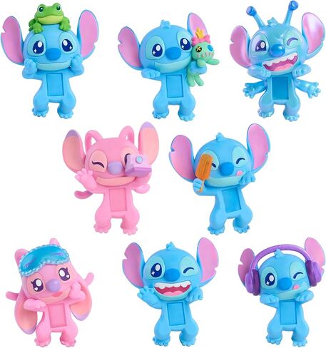 Disney Stitch Attachmeez 2-Pack - Collectible Surprise Mini Figure Blind Box, Hangs Off Books, Phones, Cups & More, UNbox, Attach & Display, for Kids, Fans & Collectors by Just Play in Saudi Arabia