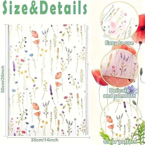 20 Sheets Lavender Print Tissue Paper - Semi-Transparent Perfect for Christmas Birthdays Weddings Valentine's Day 14x20 Inches in Saudi Arabia