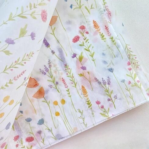 20 Sheets Lavender Print Tissue Paper - Semi-Transparent Perfect for Christmas Birthdays Weddings Valentine's Day 14x20 Inches in Saudi Arabia