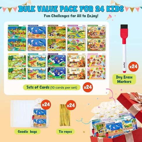 JoyCat 24 Pack Spot the Difference Game Cards Party Favors for Kids, Goodie Bags Stuffers, Classroom Prizes Rewards for Students, Birthday Gift Bulk, Boys Girls in Saudi Arabia