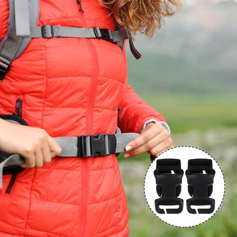 Lurrose 2pcs Side Release Buckles: Quick Release Buckle - Backpack Strap Clip for Nylon Webbing Straps Backpack Belt Dog Collars for Outdoor Gear in Saudi Arabia