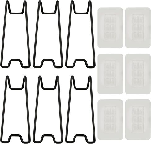 6-Pack Adjustable Picture Frame Easel Stands, Heavy Duty Stainless Steel Photo Frame Holder Back with Self-Adhesive for 5.9 to 10.2 inch Frames in Kuwait