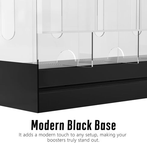 5-Slot Booster Pack Dispenser with Black Base, Card Pack Dispenser Fits 200 Booster Packs for Dispensing, Compatible with TCG Trading Card Boosters and Sports Card Boosters & More, Acrylic Stackable in Saudi Arabia