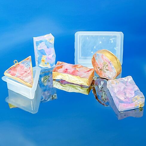 FineInno 6pcs Water Ripple Resin Molds Silicone Waves Shapes Pendant Keychain Silicone Molds for Epoxy Resin Sea Wave Shape Epoxy Resin Molds for Necklace Jewelry Making in Saudi Arabia