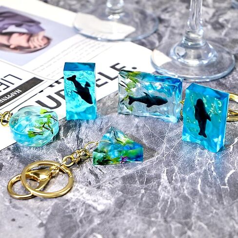 FineInno 6pcs Water Ripple Resin Molds Silicone Waves Shapes Pendant Keychain Silicone Molds for Epoxy Resin Sea Wave Shape Epoxy Resin Molds for Necklace Jewelry Making in Saudi Arabia