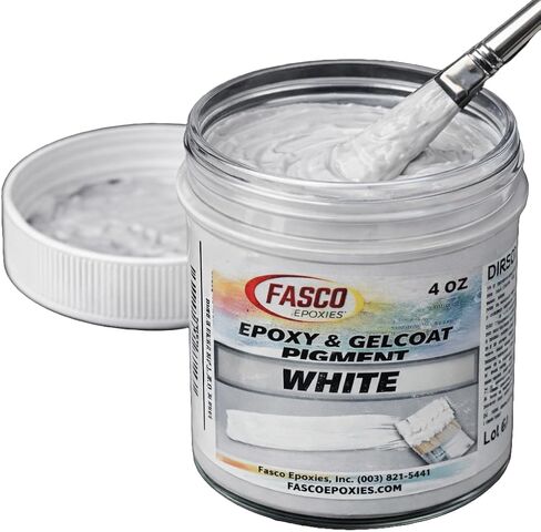 White Pigment for Epoxy Resin, Gelcoat, Paint - 4 oz in Saudi Arabia