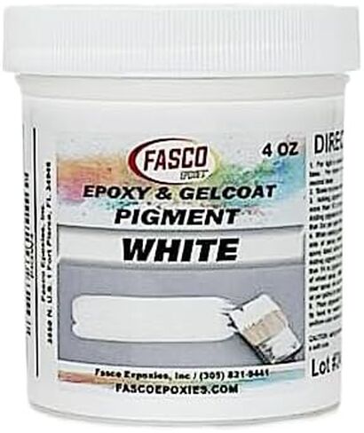 White Pigment for Epoxy Resin, Gelcoat, Paint - 4 oz in Saudi Arabia