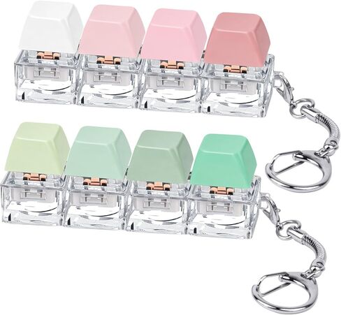 Axlksia 2 Pack Keyboard Fidget Toy, Fidget Clicker Keyboard Fidget Keychain, Button Fidget Gifts for Adults to Relieve Stress and Pass Time (4-in-1 A) in Saudi Arabia