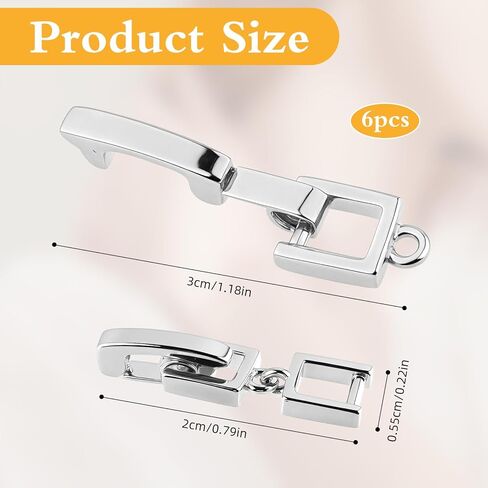6 PCS Necklace & Bracelet Extenders with Foldover Clasps - 3 Gold + 3 Silver Jewelry Extensions for Necklaces, Bracelets, Anklets & Watch Bands - Ideal for Jewelry Making, DIY Crafts & Repair in Saudi Arabia