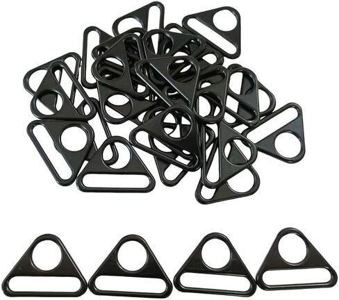 30 Pcs 1 Inch Triangle D Rings - Black Alloy Purse Hardware Buckles for Purse, Belt, Dog Tag Clip, Camera Strap and Sewing Accessories in Saudi Arabia